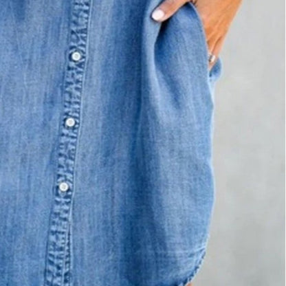SCARLETT | Denim Overhemdjurk – Casual, Stoer & Comfortabel