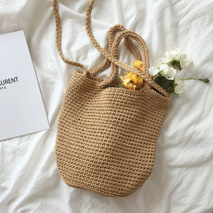 DILAY | Katoenen Geweven Schoudertas – Boho Chic voor Zomer & Strand