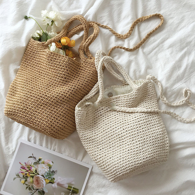 DILAY | Katoenen Geweven Schoudertas – Boho Chic voor Zomer & Strand