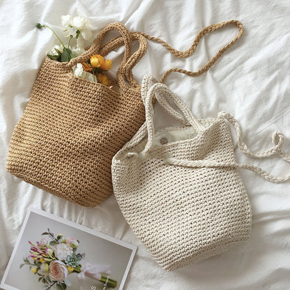 DILAY | Katoenen Geweven Schoudertas – Boho Chic voor Zomer & Strand