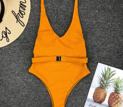 SUZAN | Ribbadpak met Verstelbare Riem – Flatterend Damesbadpak in Trendkleuren