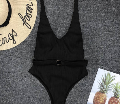 SUZAN | Ribbadpak met Verstelbare Riem – Flatterend Damesbadpak in Trendkleuren