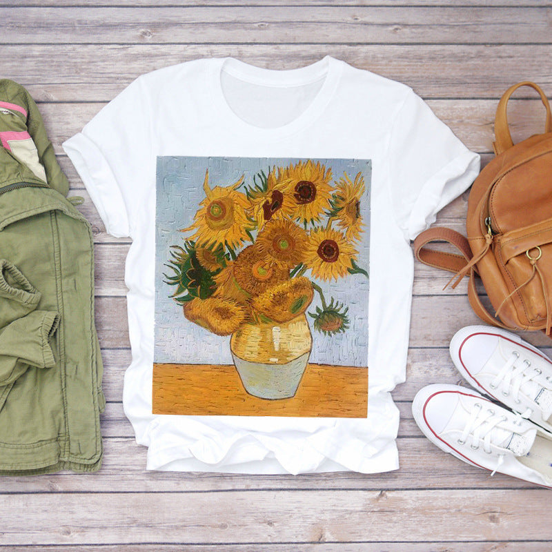 ROOS | Dames T-shirt “Bloom Where You Are Planted” – Wit Shirt met Bloemenprint