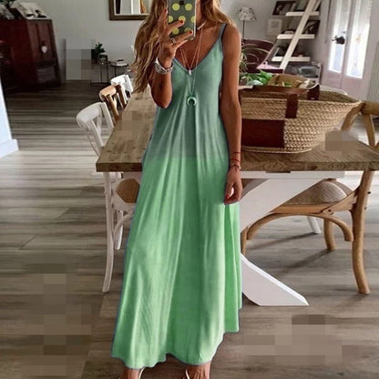 MYRIAM | Luchtige Maxi Zomerjurk met Spaghettibandjes