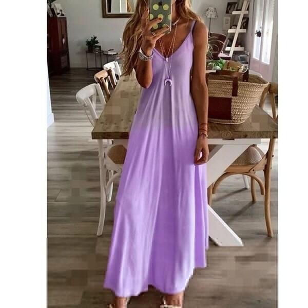 MYRIAM | Luchtige Maxi Zomerjurk met Spaghettibandjes