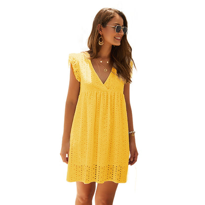 PILAR | Zomerse Katoenen Broderie Jurk – Meerdere Kleuren