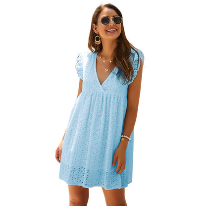 PILAR | Zomerse Katoenen Broderie Jurk – Meerdere Kleuren