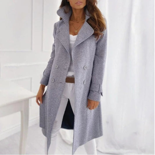 JACKIE | Stijlvolle Dames Trenchcoat met Oversized Kraag
