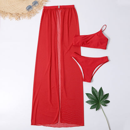 TATJANA | Kleurrijke Bikini Set met Sarong – Zomerse Strandoutfit voor Dames