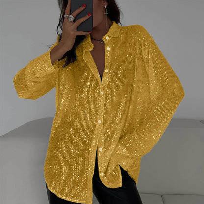 ZOYA | Glitter Blouse met Pailletten – Partyproof & Chic