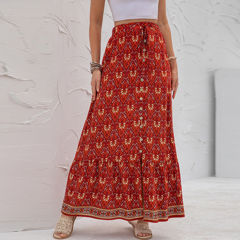 FINE | Boho vibes on point met deze maxi bloemenrok!
