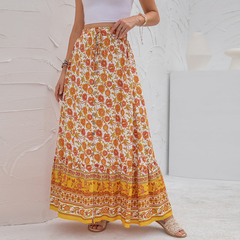 FINE | Boho vibes on point met deze maxi bloemenrok!