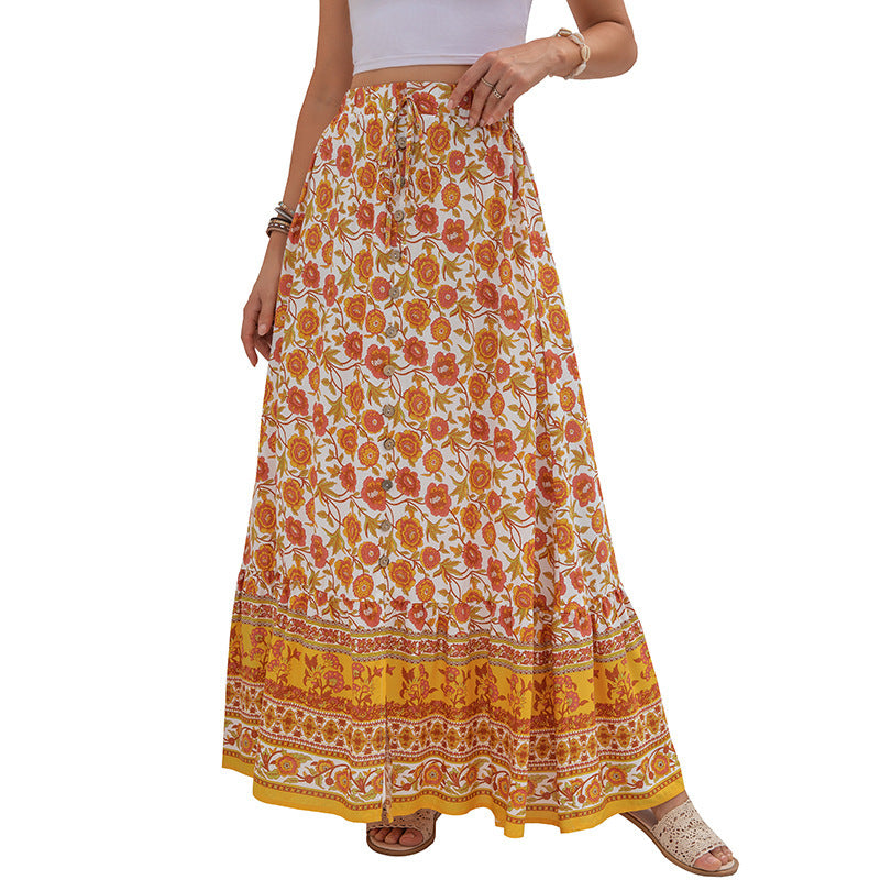 FINE | Boho vibes on point met deze maxi bloemenrok!