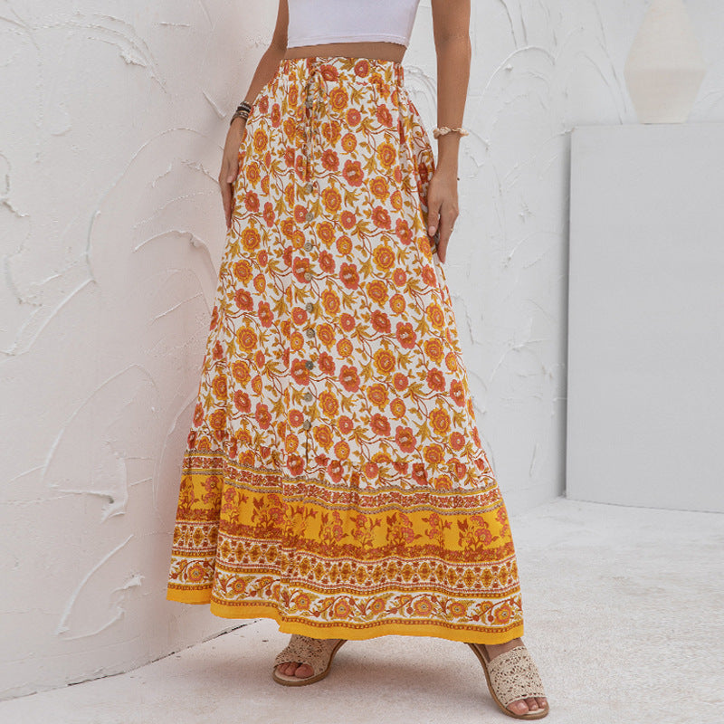 FINE | Boho vibes on point met deze maxi bloemenrok!