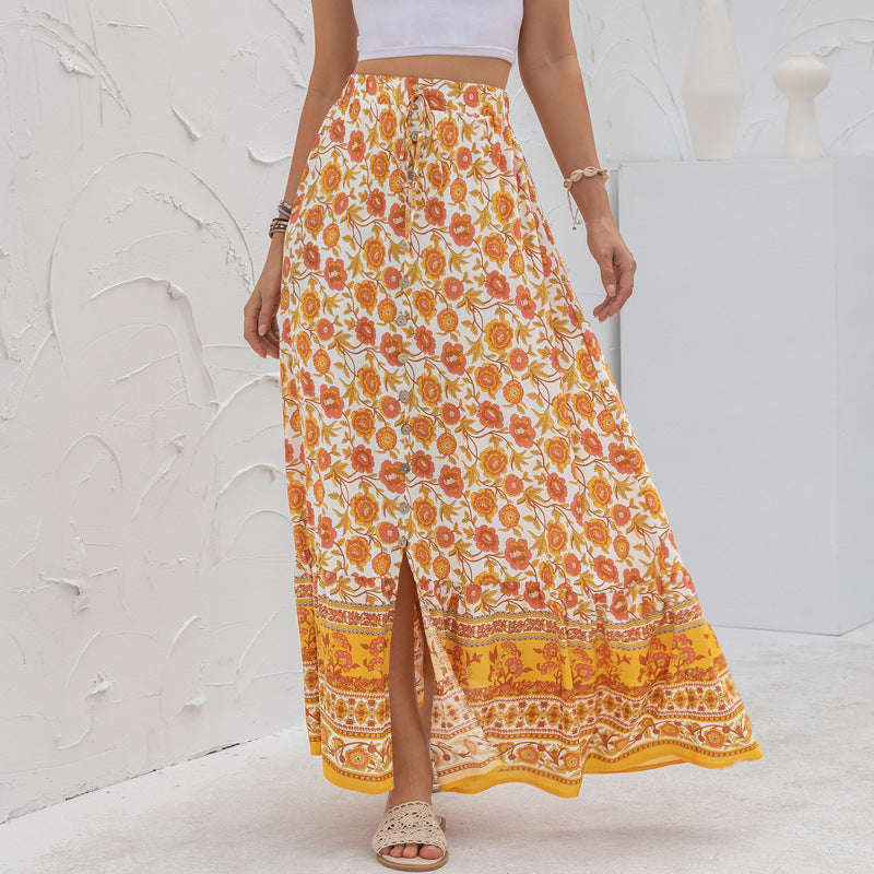 FINE | Boho vibes on point met deze maxi bloemenrok!