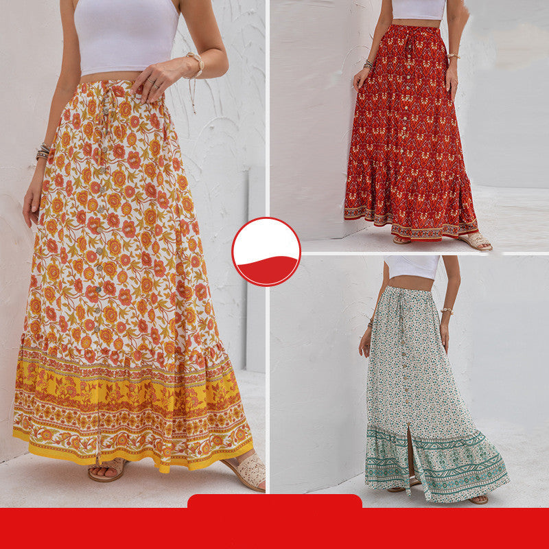 FINE | Boho vibes on point met deze maxi bloemenrok!