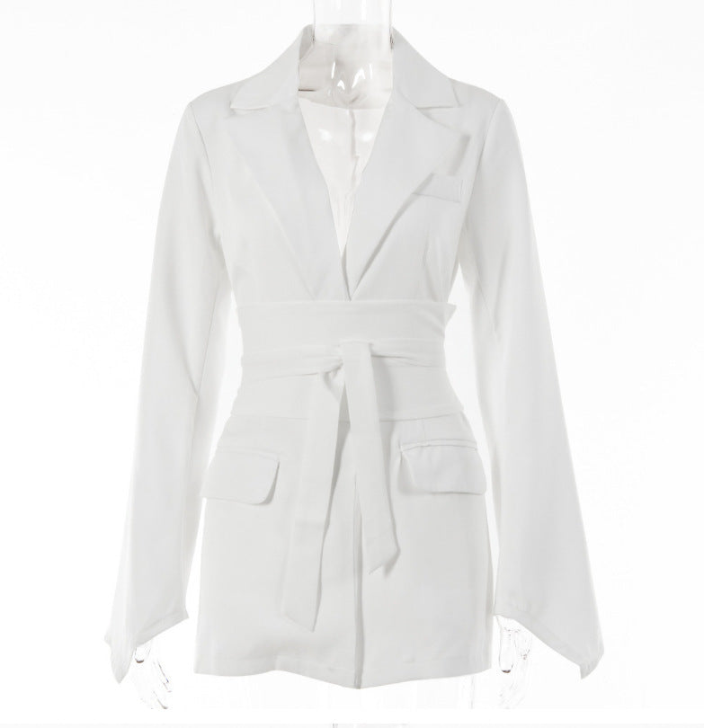 MEREL | Damesblazer met Tailleriem – Elegante Oversized Blazer