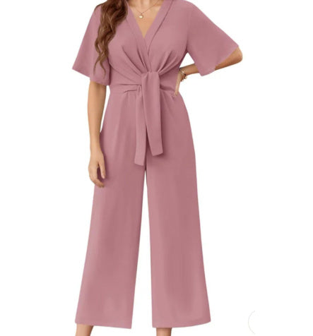 CLAUDETTE | Elegante Jumpsuit met Strikceintuur – Comfort Chic in Meerdere Kleuren