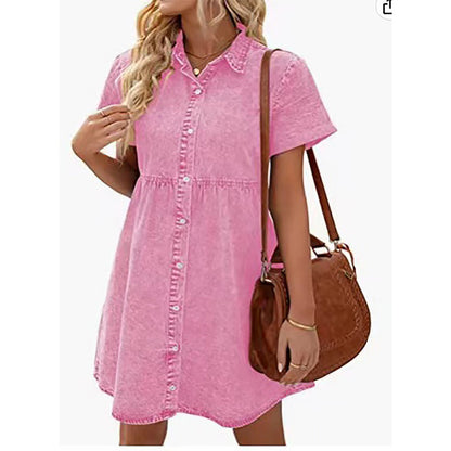 JUDITH | Overhemdjurk Dames – Casual Zomerjurk met Knoopsluiting