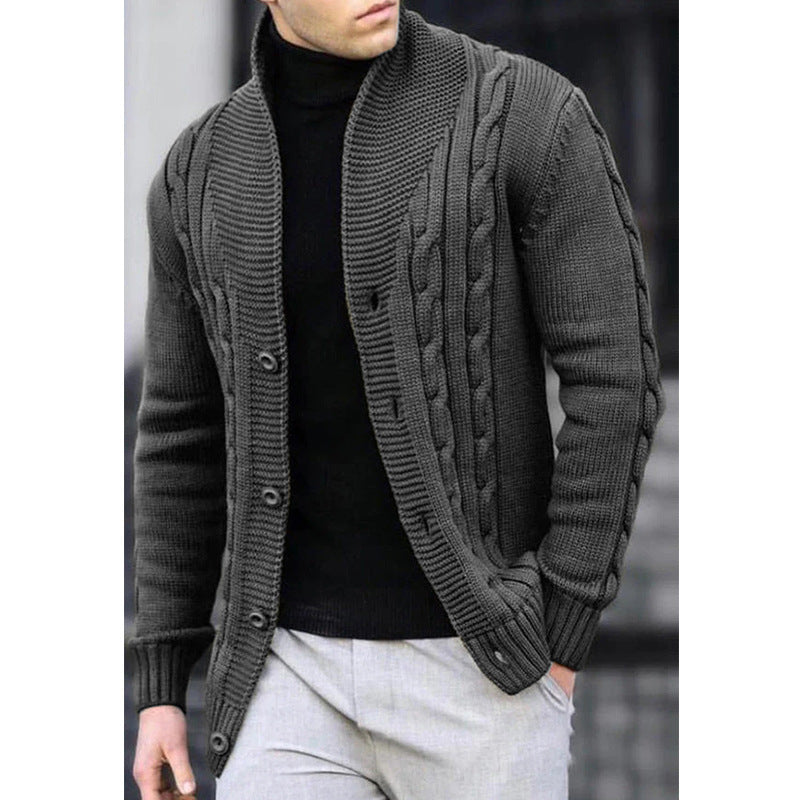 JAX | Heren Gebreid Cardigan met Kabelpatroon – Stijlvol en Comfortabel