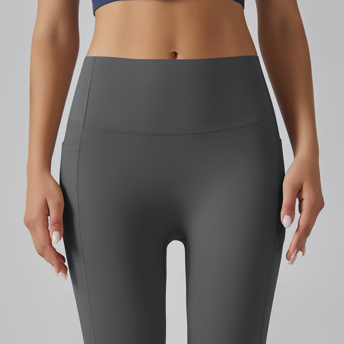 AIREN | High Waist Sportlegging met Zijvak – Naadloze Legging met Telefoonvak