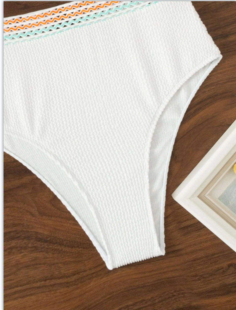 JITSE | High Waist Bikini met Gehaakt Detail – Retro Zomerse Dames Bikini