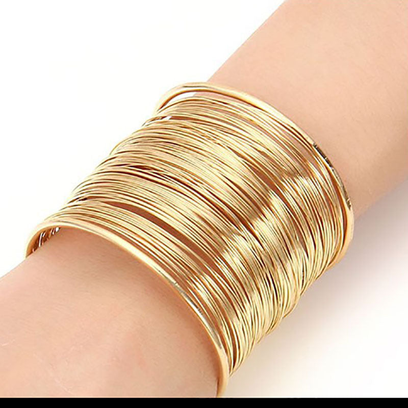POLLY | Brede Draad Cuff Armband – Statement Sieraad voor Dames