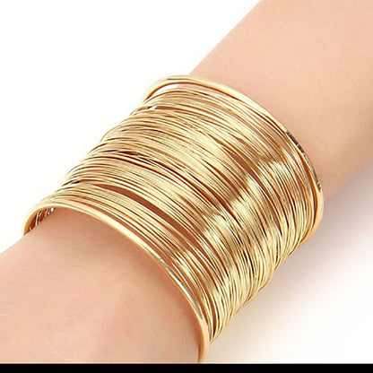 POLLY | Brede Draad Cuff Armband – Statement Sieraad voor Dames