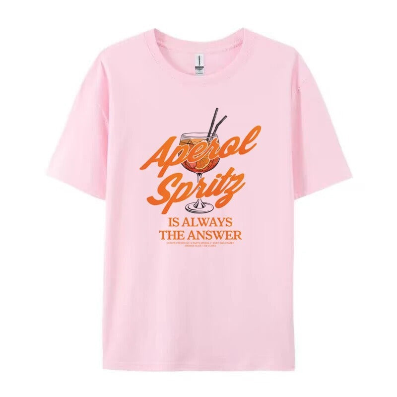 JULIA | Oversized T-shirt "Aperol Spritz Is Always The Answer" – Statement Shirt voor Dames