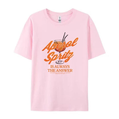 JULIA | Oversized T-shirt "Aperol Spritz Is Always The Answer" – Statement Shirt voor Dames