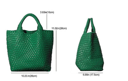 YENTE | Gevlochten Shopper – Zomerse Grote Tas met Binnenpouch
