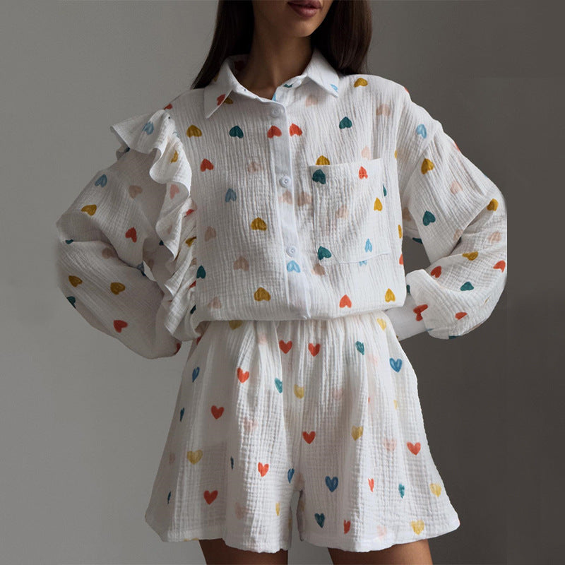 YOUNA | Leisure Suit met Hartjes – 2-delige Loungewear Set
