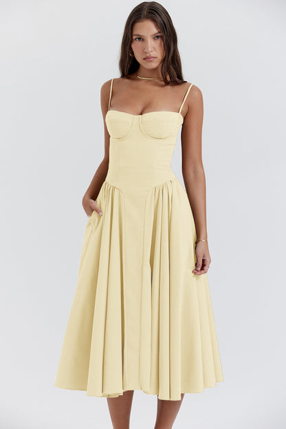 COLETTE | Zomerjurk Dames – Corset Midi Jurk