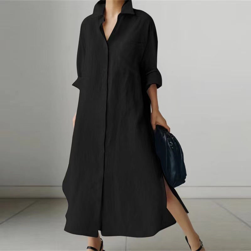 SUSIE | Linnen Look Overhemdjurk – Tijdloos Comfort