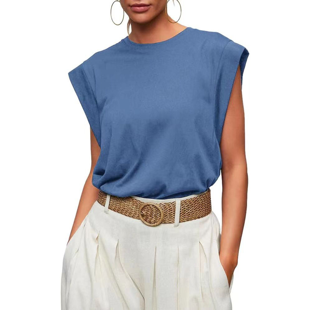 MOLLY | Mouwloze Top met Schouderdetail – Stoer, Vrouwelijk & Tijdloos Casual