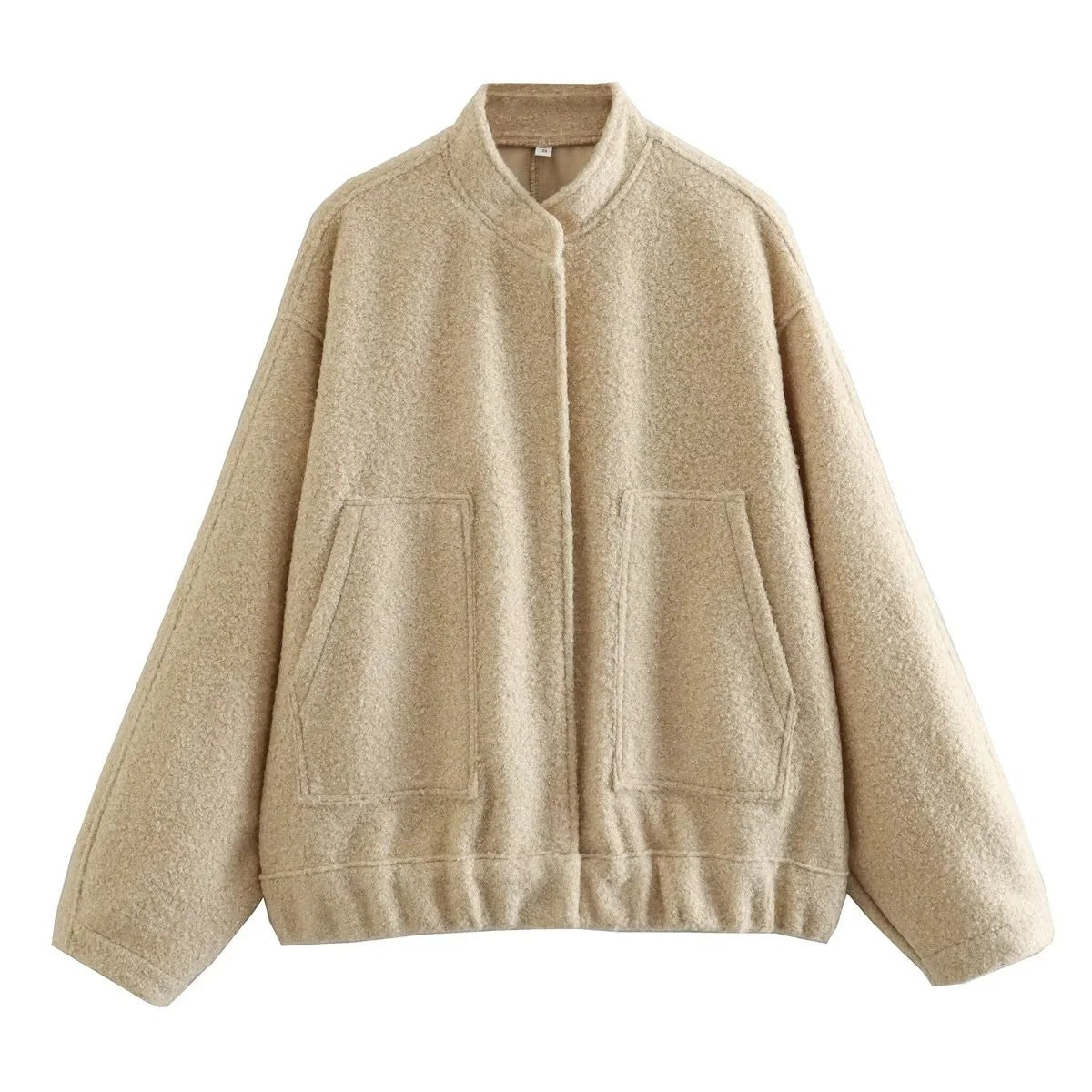 SOFIA | Oversized Damesjas – Trendy Bouclé Look voor Voorjaar & Winter