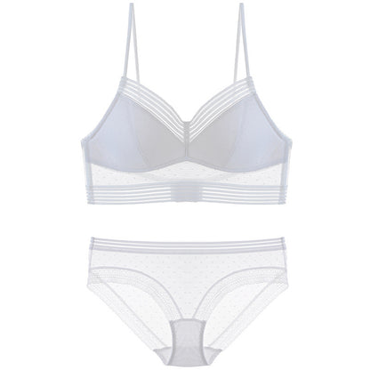 MARLOES |Transparante Lingerieset – Mesh Bralette & Slip met Modern Design (S t/m XL)