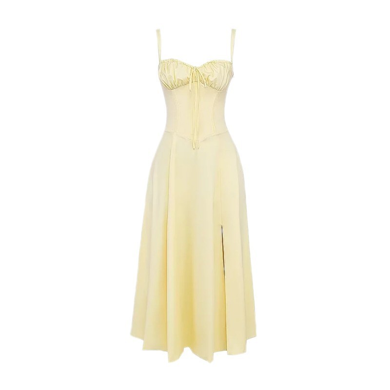 SOPHIE | Elegante Zomerjurk voor Dames met Gestruinde Top en Vloeiende Pasvorm