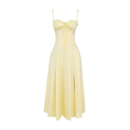 SOPHIE | Elegante Zomerjurk voor Dames met Gestruinde Top en Vloeiende Pasvorm