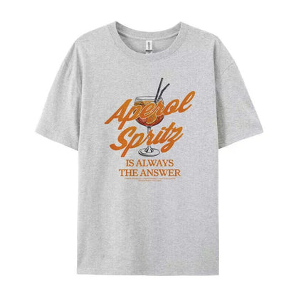 JULIA | Oversized T-shirt "Aperol Spritz Is Always The Answer" – Statement Shirt voor Dames