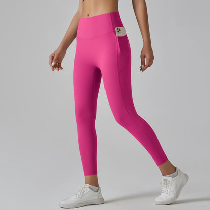 AIREN | High Waist Sportlegging met Zijvak – Naadloze Legging met Telefoonvak