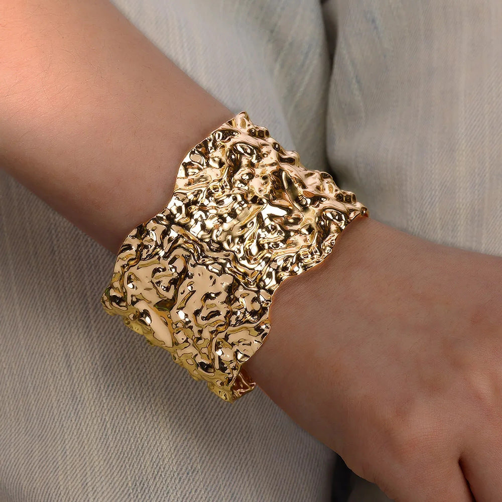 LUCIE | Goud - Zilver kleurige Cuff Armband – Statement Armbanden voor Dames