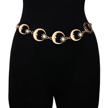 KATHELIJNE | Statement Tailleketting Zon & Maan – Eyecatcher in Goud of Zilver