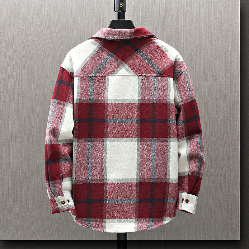 HUGO | Heren Oversized Geruite Shacket – Warme Flanellen Tussenjas  – Trendy Streetwear