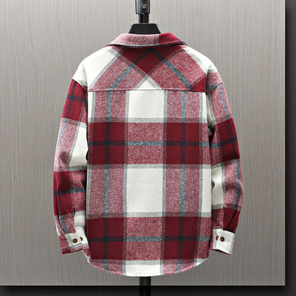 HUGO | Heren Oversized Geruite Shacket – Warme Flanellen Tussenjas  – Trendy Streetwear