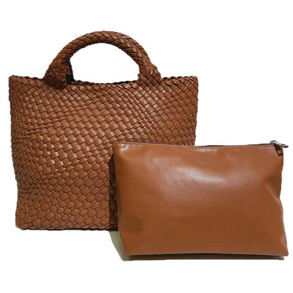BEYZA | Gevlochten Shopper – Grote Tas met Binnenpouch Dames