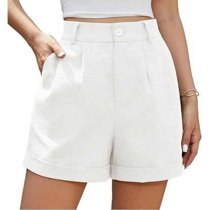 ROSALIE | High Waist Shorts met Omgeslagen Zoom - Zomer Must-Have