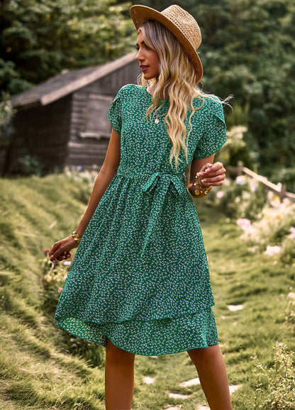 KATRIEN | Zomerjurk met Bloemenprint – Luchtige Eye-Catcher met Taillelint