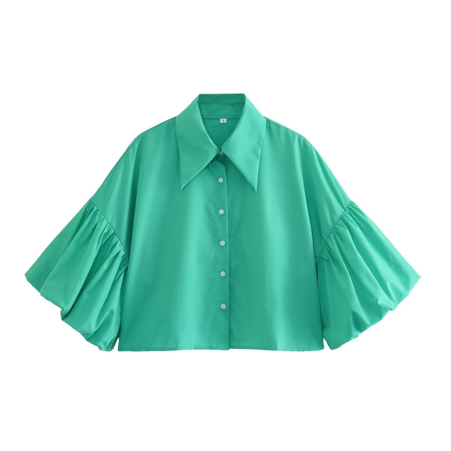 VLINDER | Gestreepte Blouse met Pofmouwen – Stijlvolle Statement Top