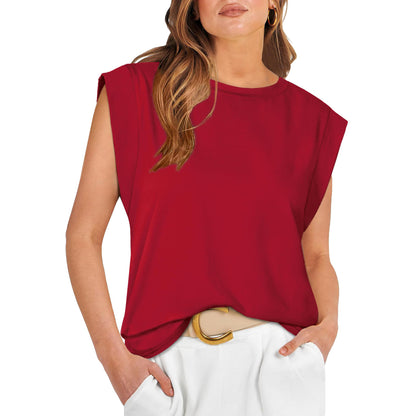 MOLLY | Mouwloze Top met Schouderdetail – Stoer, Vrouwelijk & Tijdloos Casual